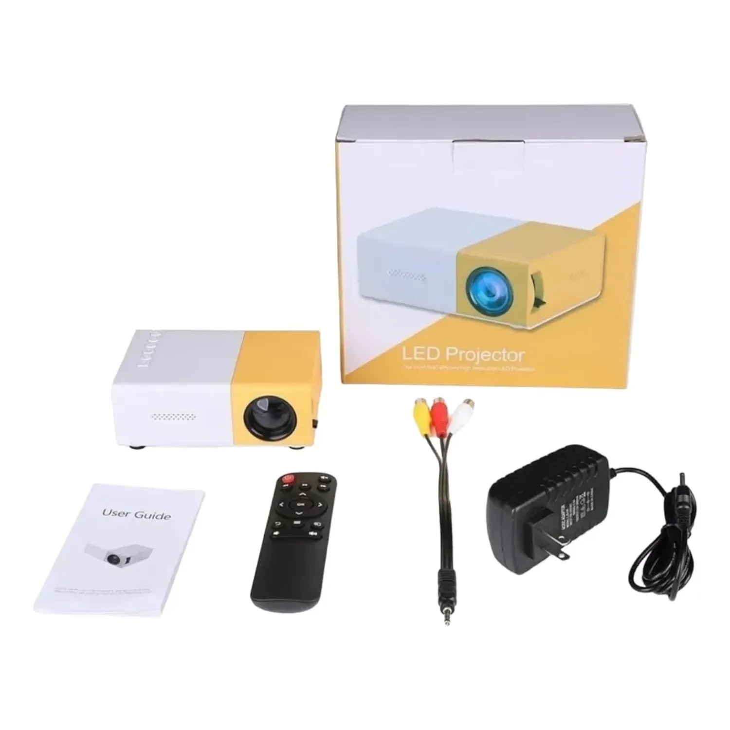 Proyector portatil multimedia led FHD + control remoto miniatura 2